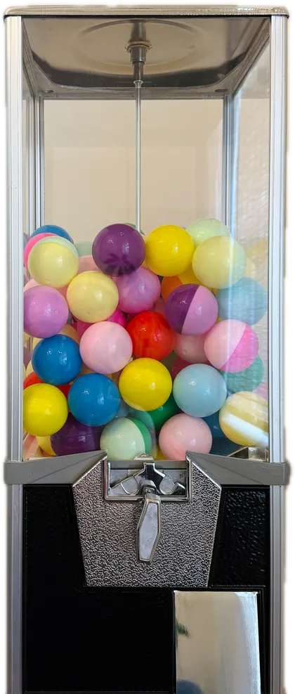 The machine holding 100 capsules